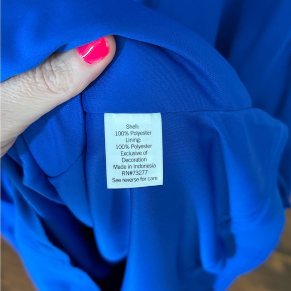 Nine West Blue Sleeveless Button-Down Dress. Sz XL - Picture 6 of 8